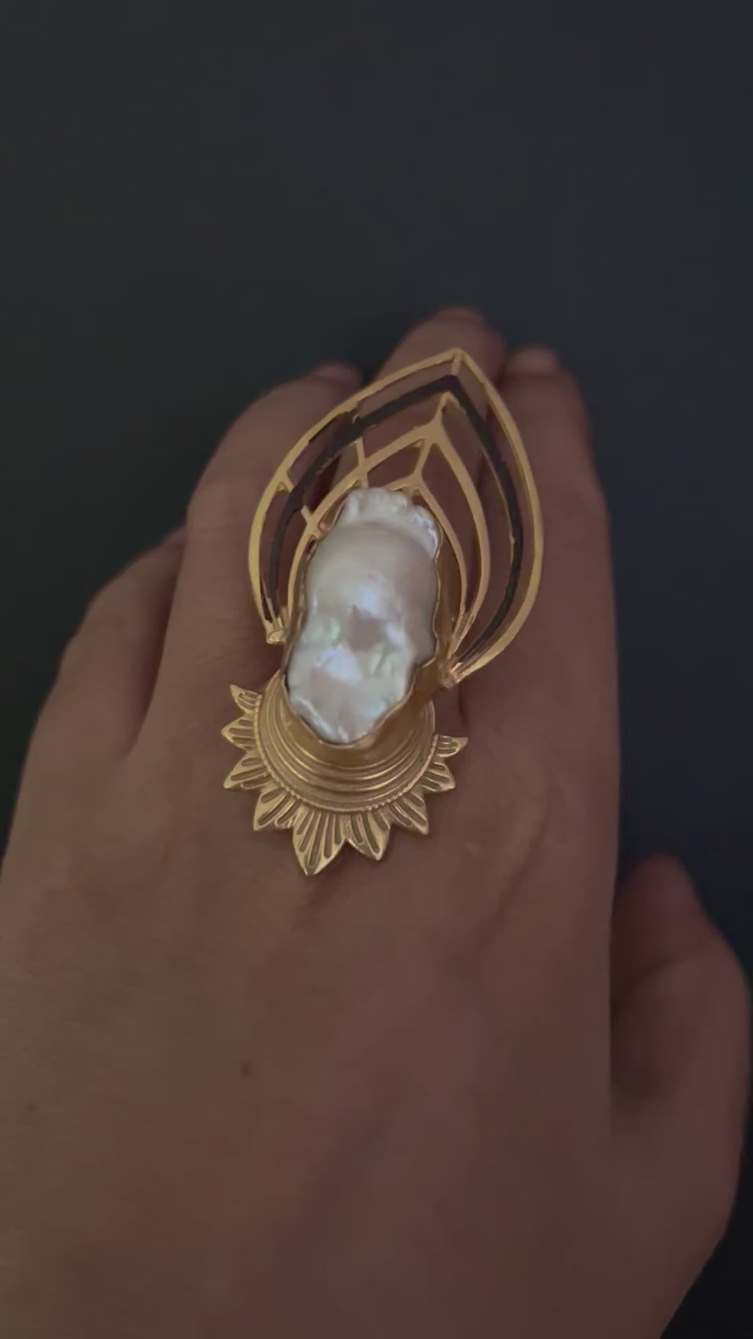 Bold Baroque Egyptian Ring