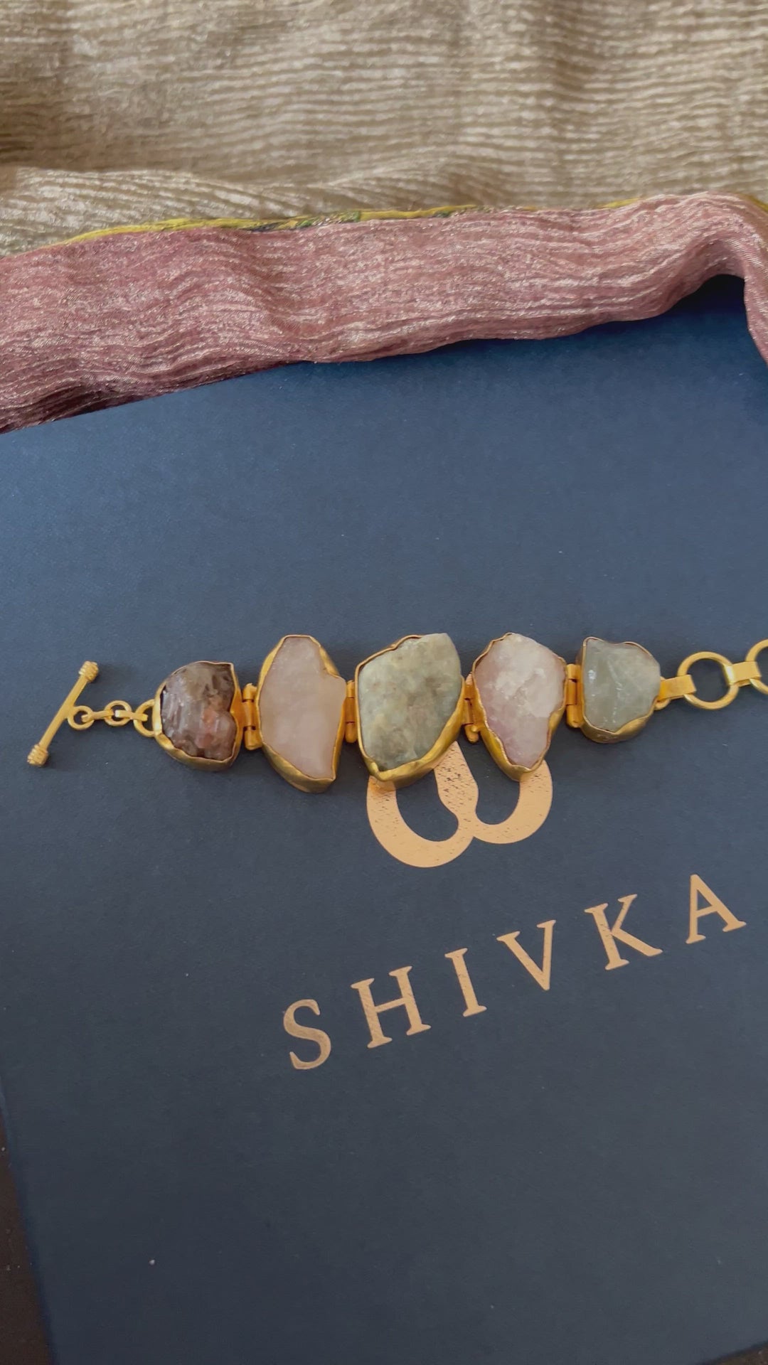 Raw Druzy Stone Bracelet