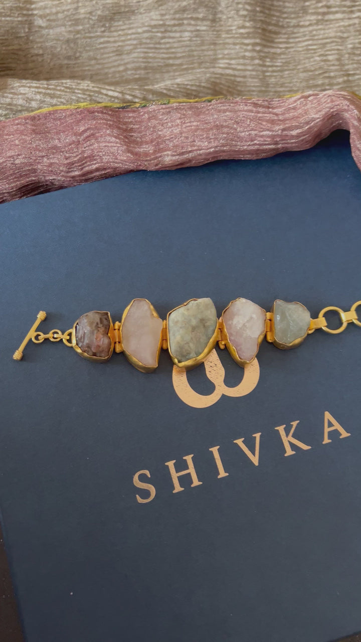 Raw Druzy Stone Bracelet