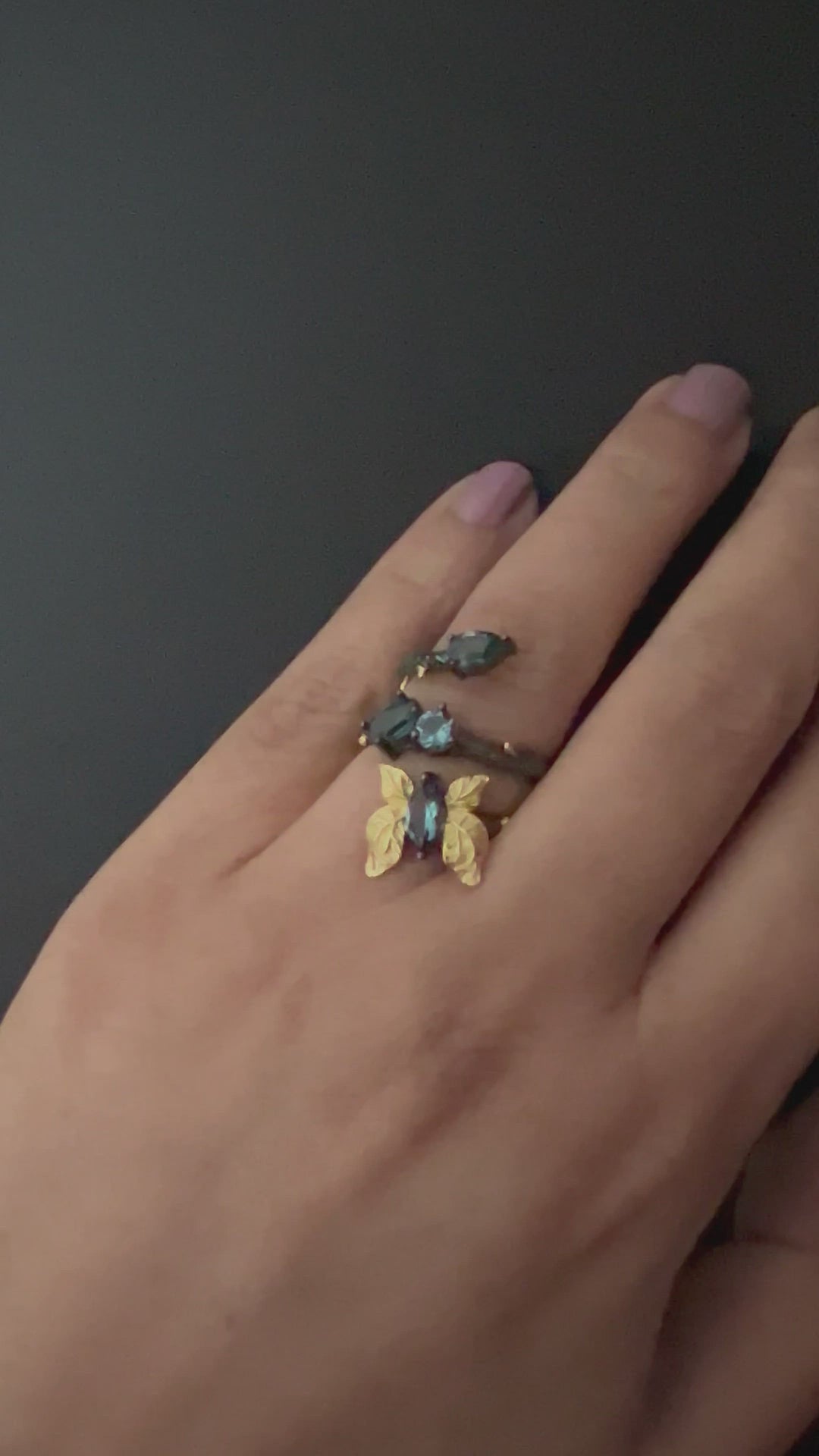 Designer Pure Silver Blue Topaz Ring