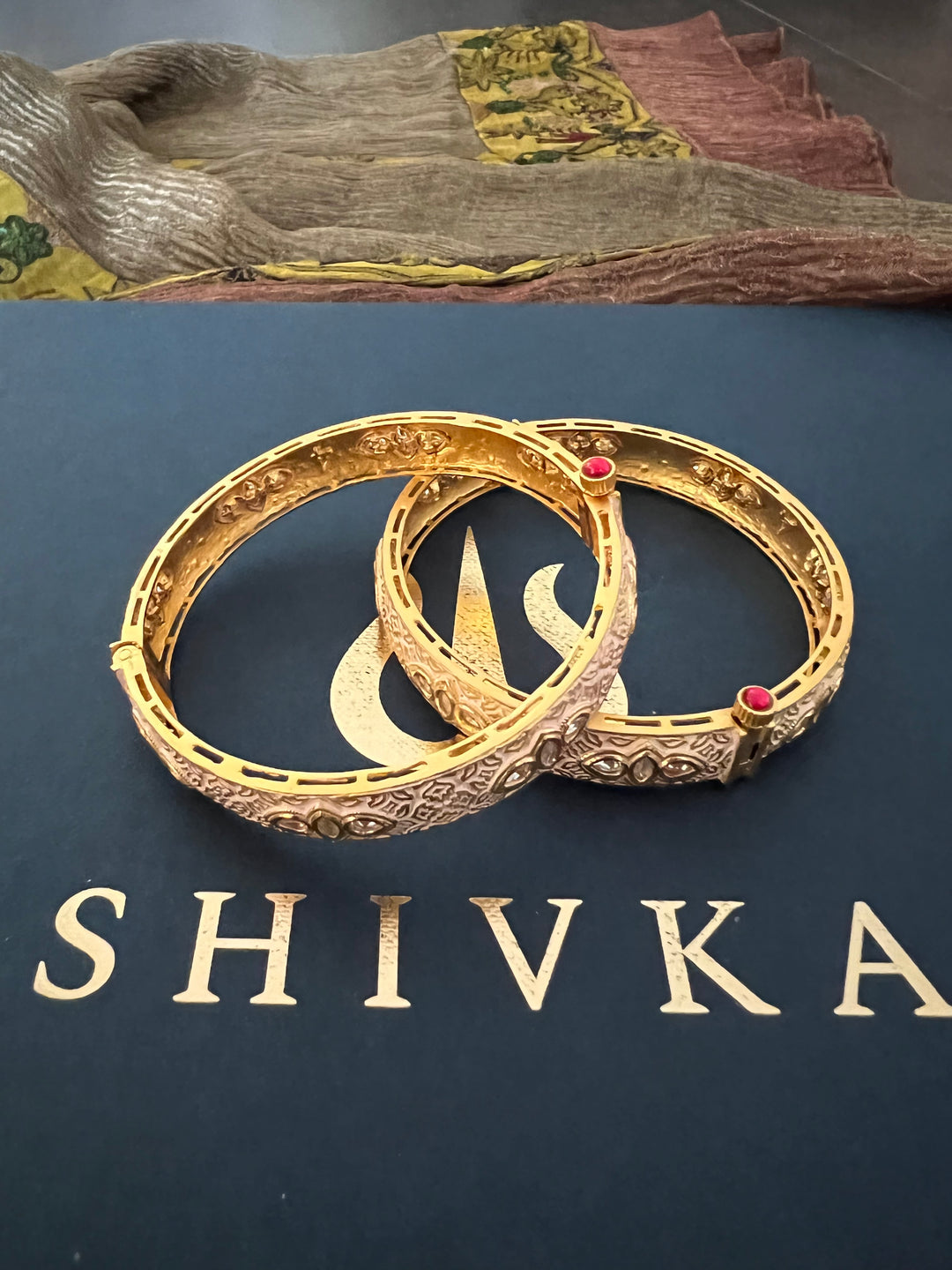 Classic Pink Kundan Meenakari Bangles- Set of 2