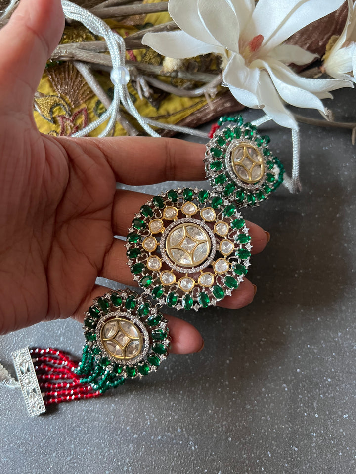 Victorian Kundan Choker Necklace with Earrings
