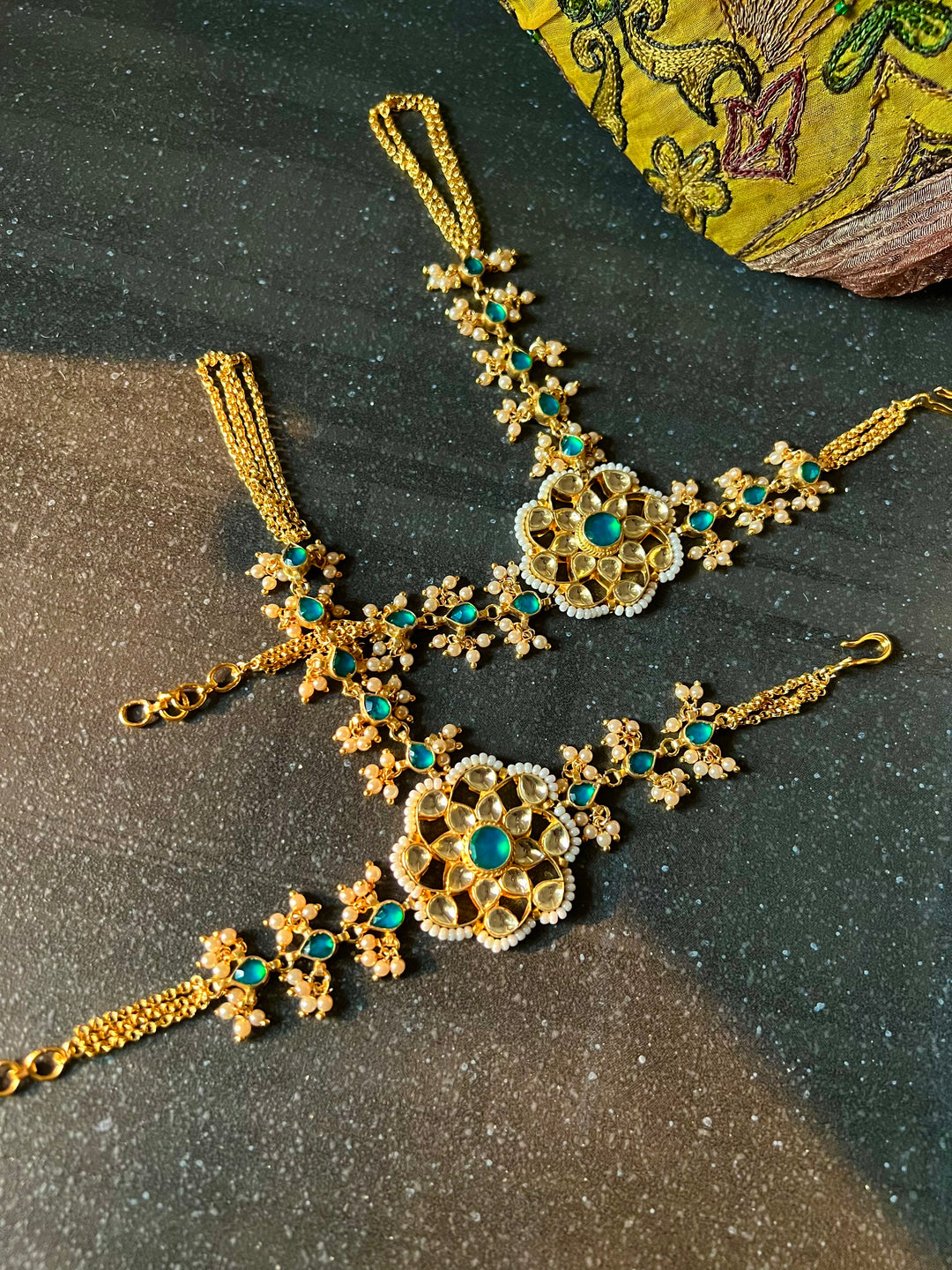 Beautiful Bridal Kundan Hathphool