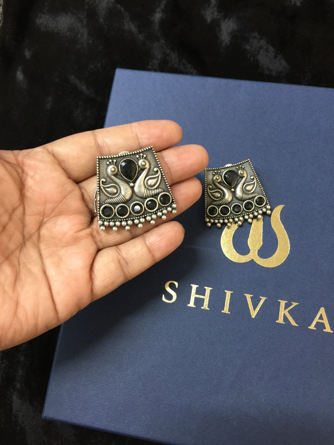 Antique Twin Peacock Earrings