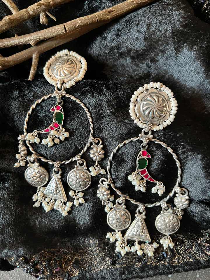 Designer Pure 925 Silver Earrings