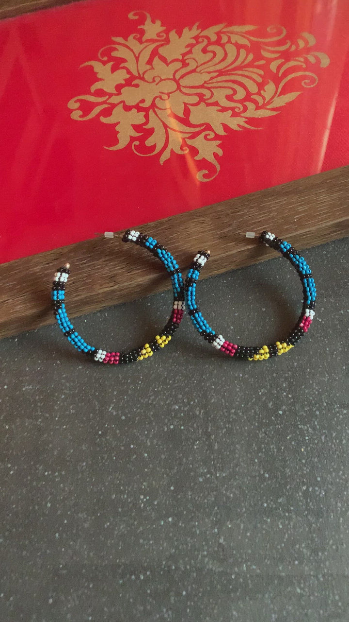 Beaded Hoops