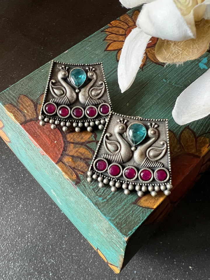Antique Twin Peacock Earrings