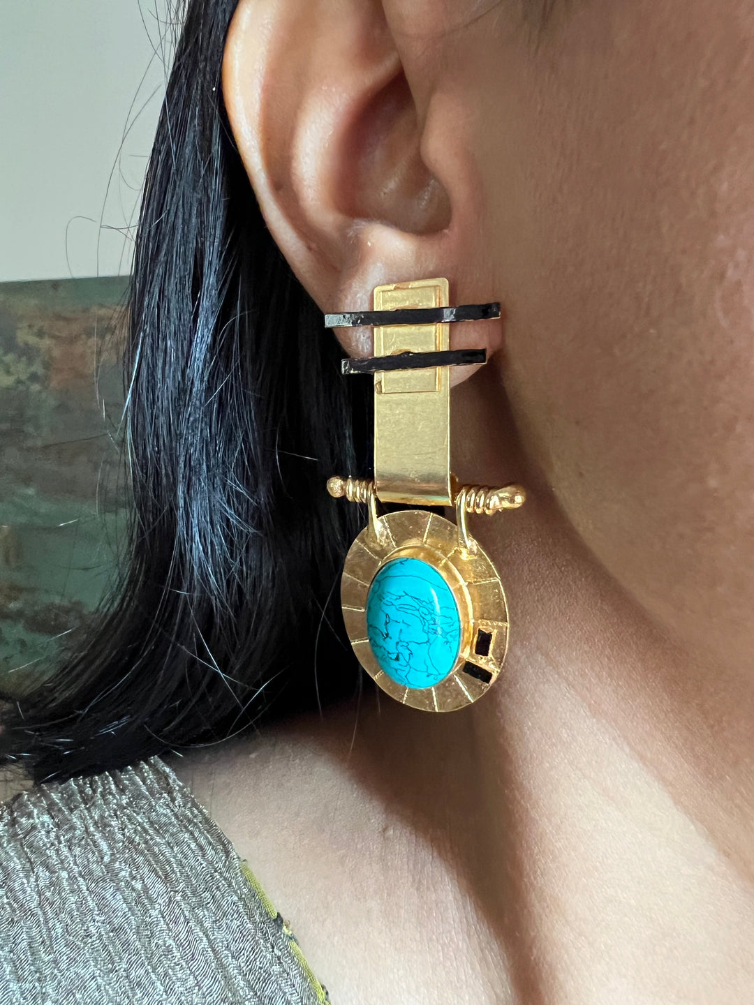 Vintage Stone Earrings