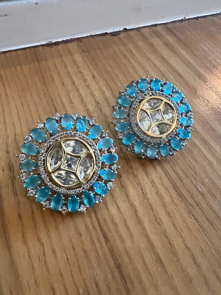 Victorian Kundan Choker Necklace with Earrings