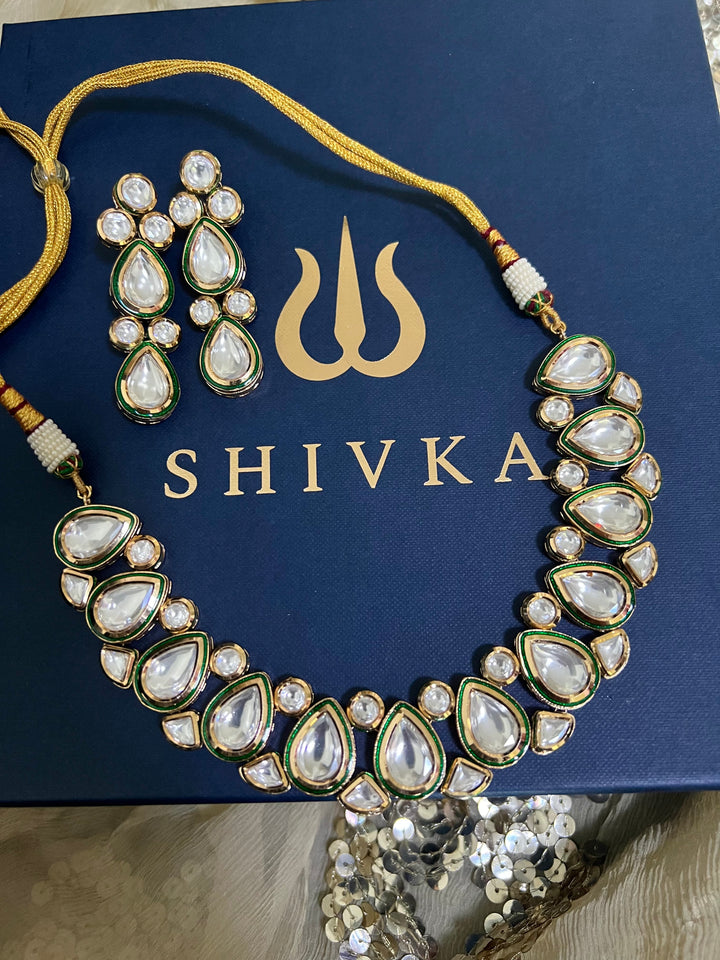Timeless Kundan Necklace with Statement Earrings