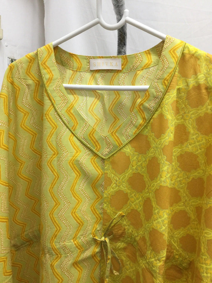 Indian Print Cotton Kaftan - SHIVKA