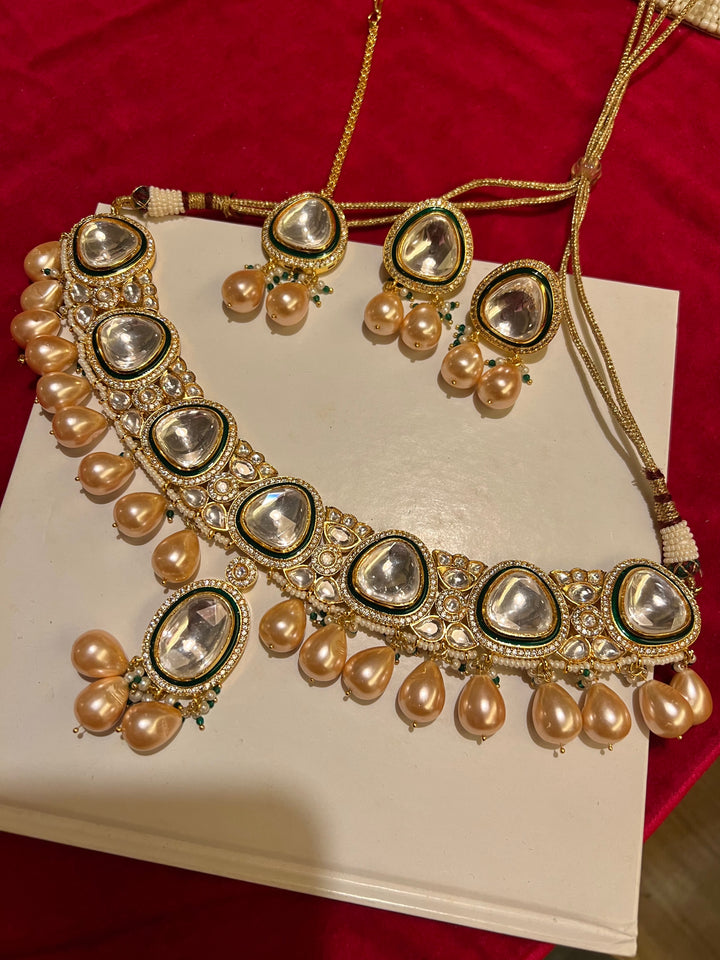 Royal Bridal Choker Necklace with Earrings and Maangtikka