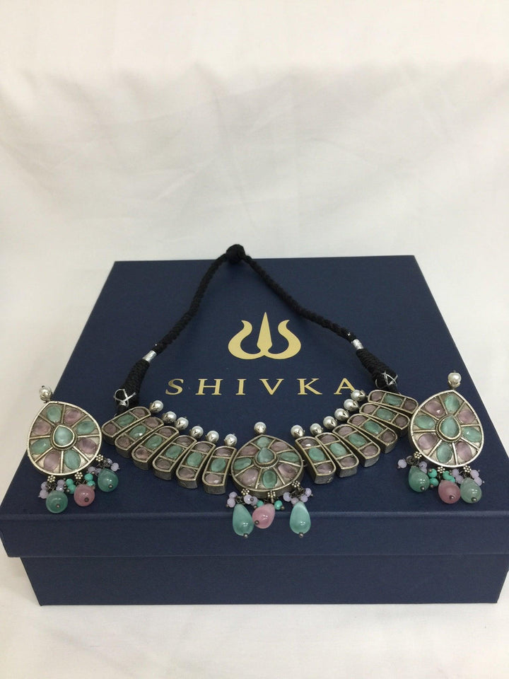 Statement Necklace with Earrings - SHIVKA