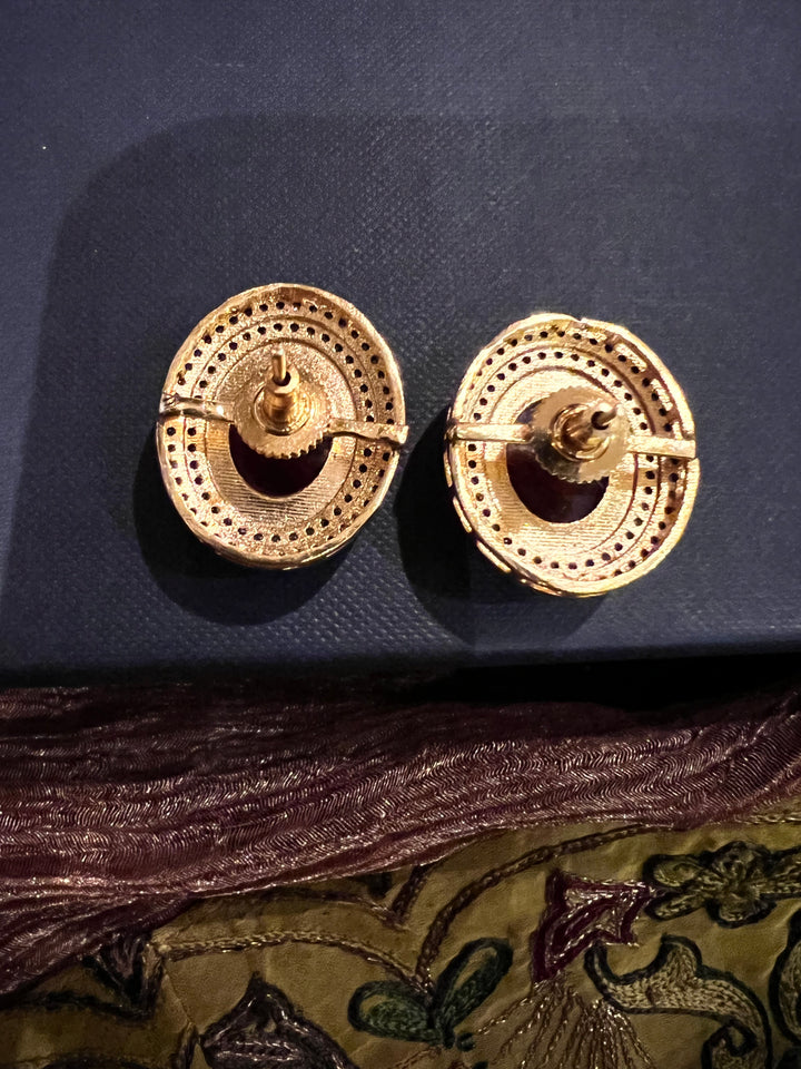 Carved Stone Zirconia Studs