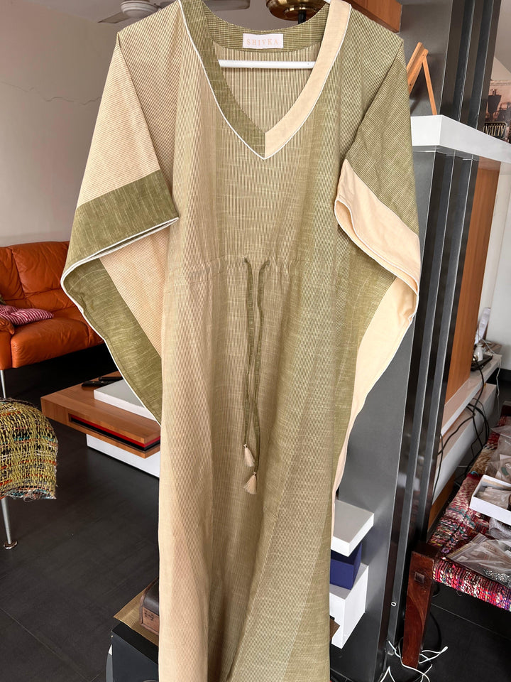 Indian Print Cotton Kaftan - SHIVKA
