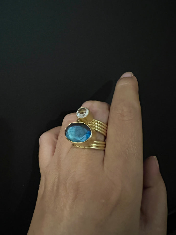 Natural Labradorite Ring