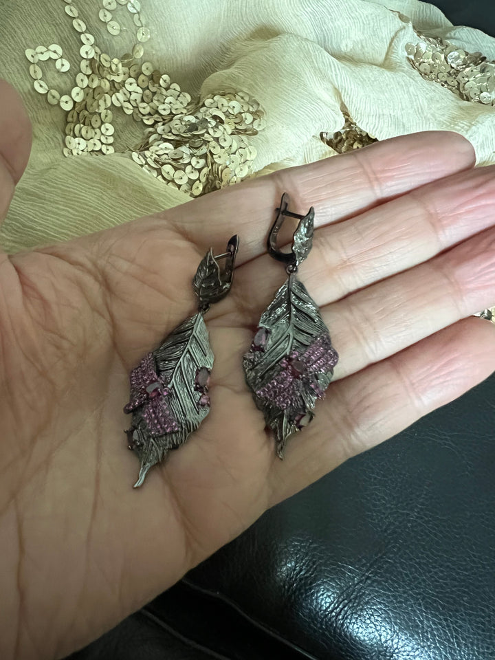 Designer Pure 925 Silver Dragon Fly Earrings