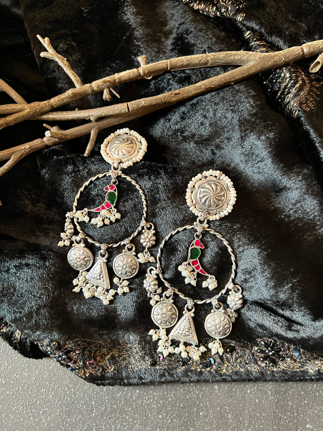 Designer Pure 925 Silver Earrings