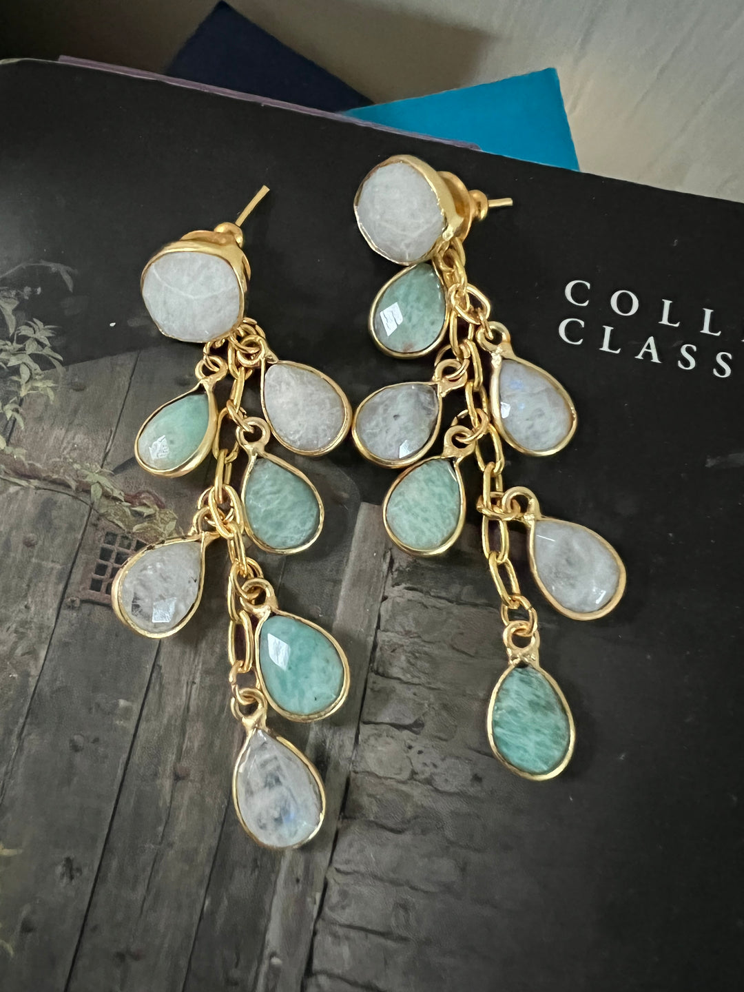 Amazonite and Moonstone Dangler