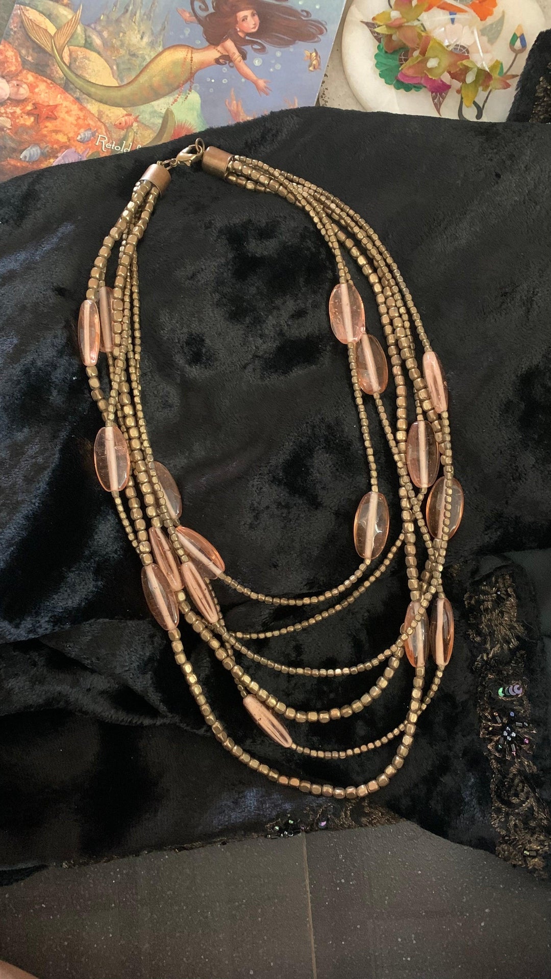 Statement Asymmetric Beaded Necklace - SHIVKA