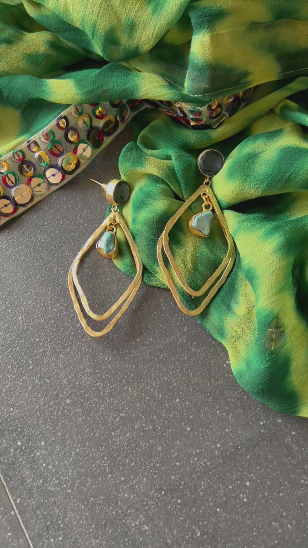 Double Stone Statement Danglers