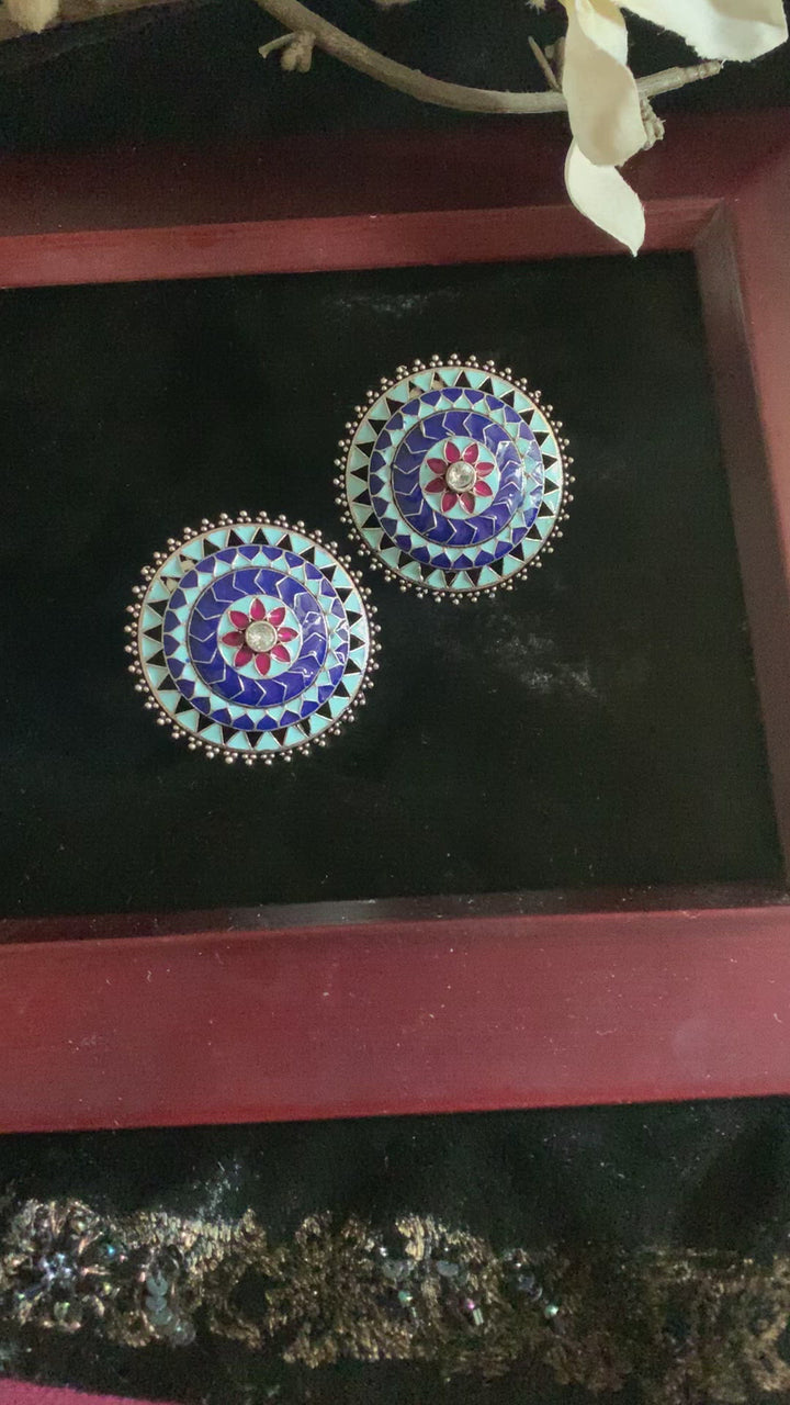 Enamelled Oversized Studs