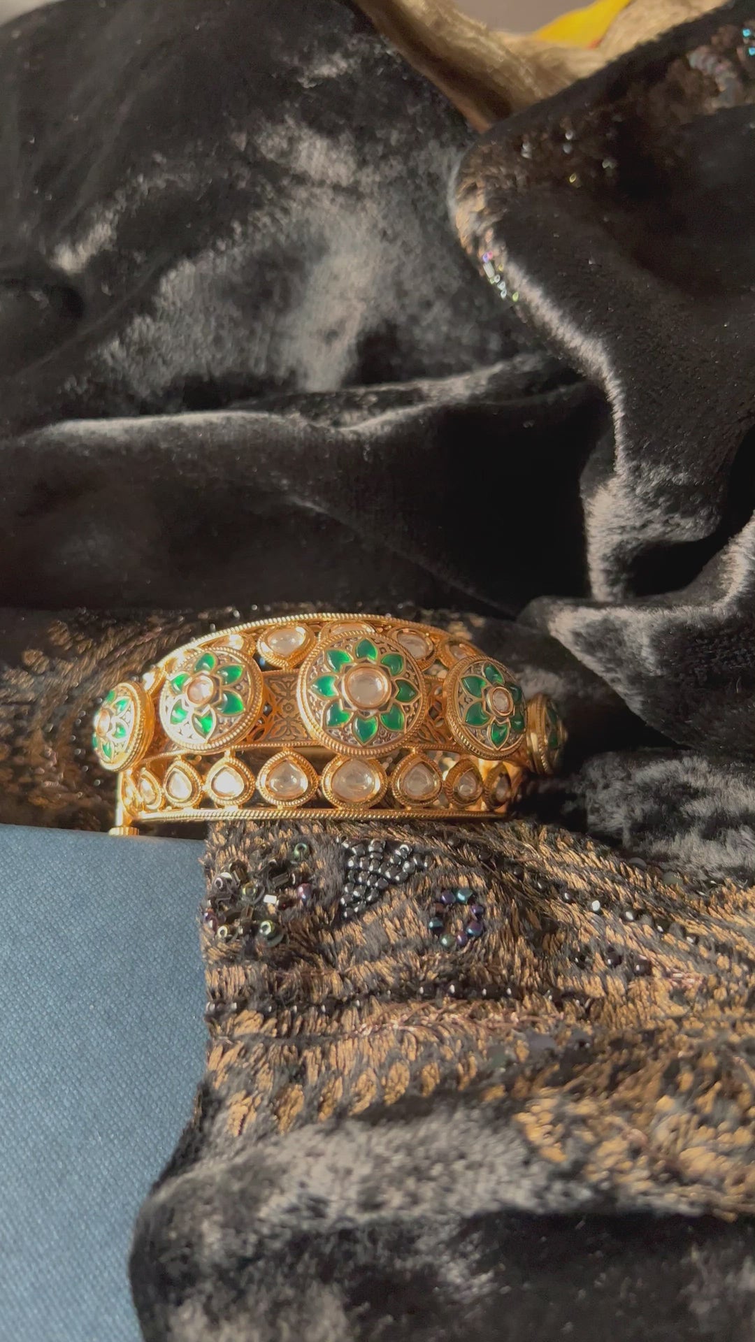 Statement Wedding Kundan Cuff