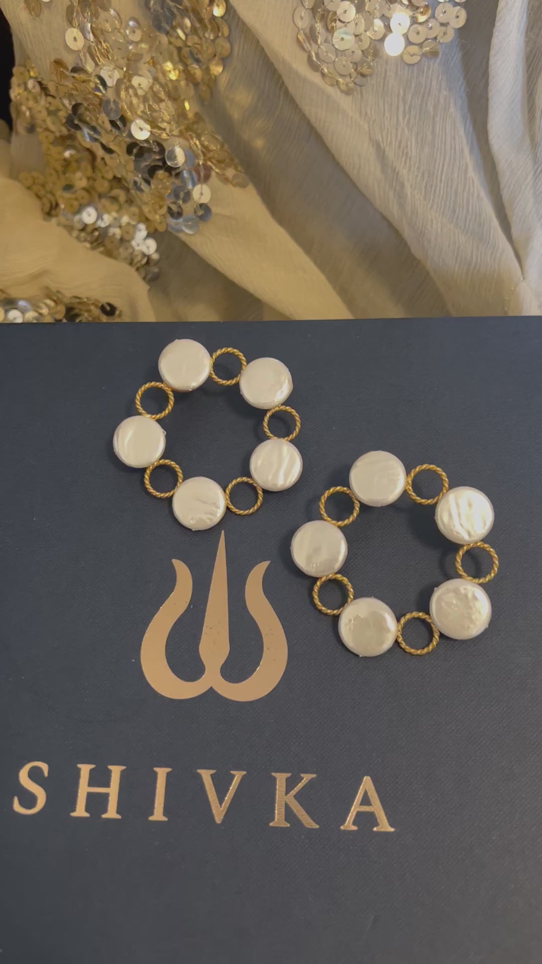 Designer Coin Pearl  Studs