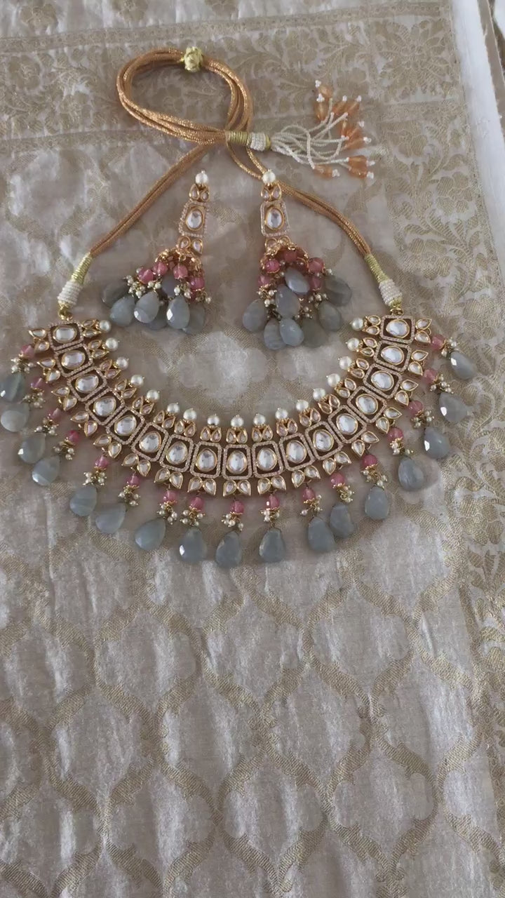 SHIVKA One of a Kind Designer Choker Necklace with Earrings