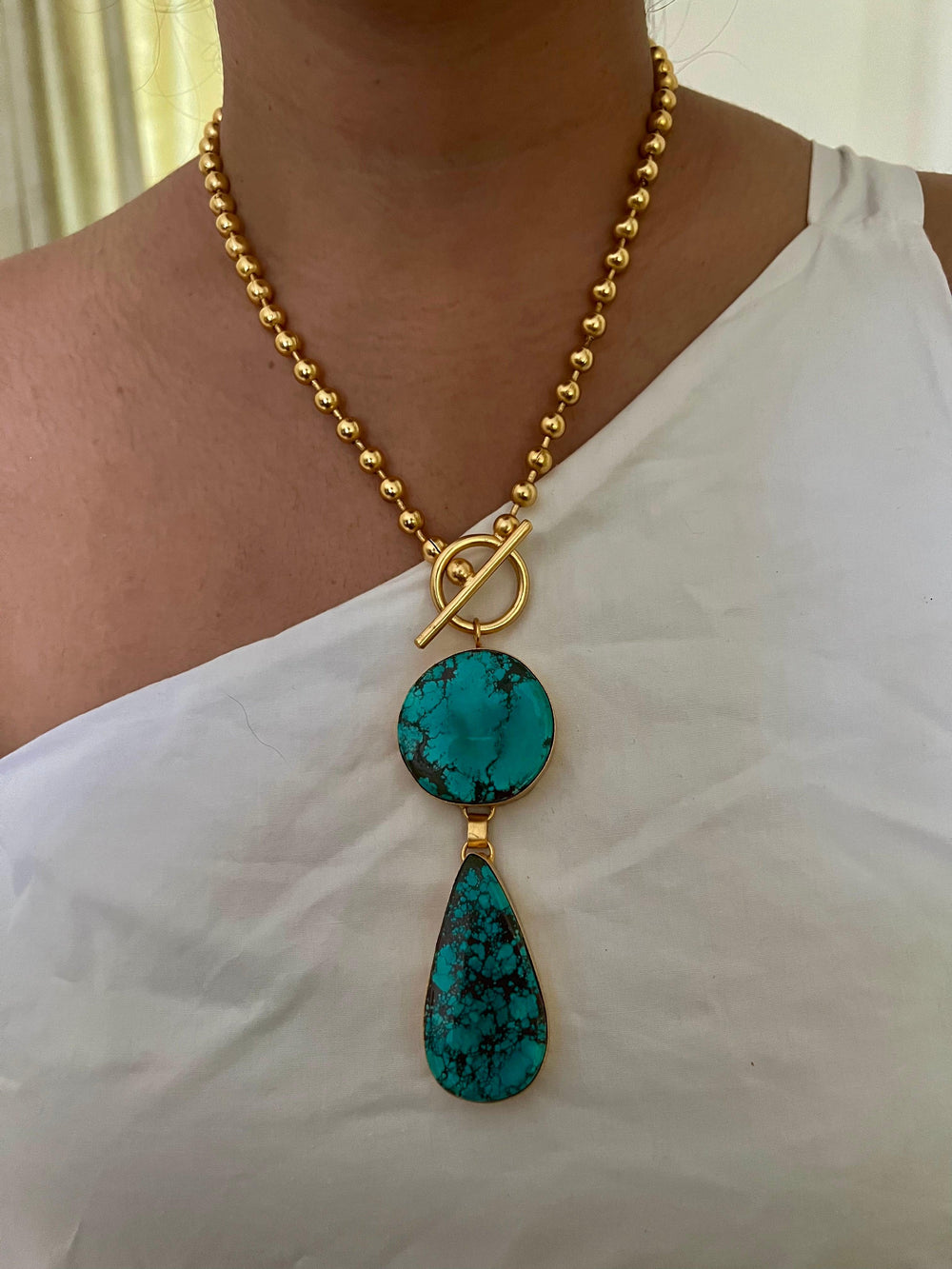 Statement Turquoise Necklace - SHIVKA