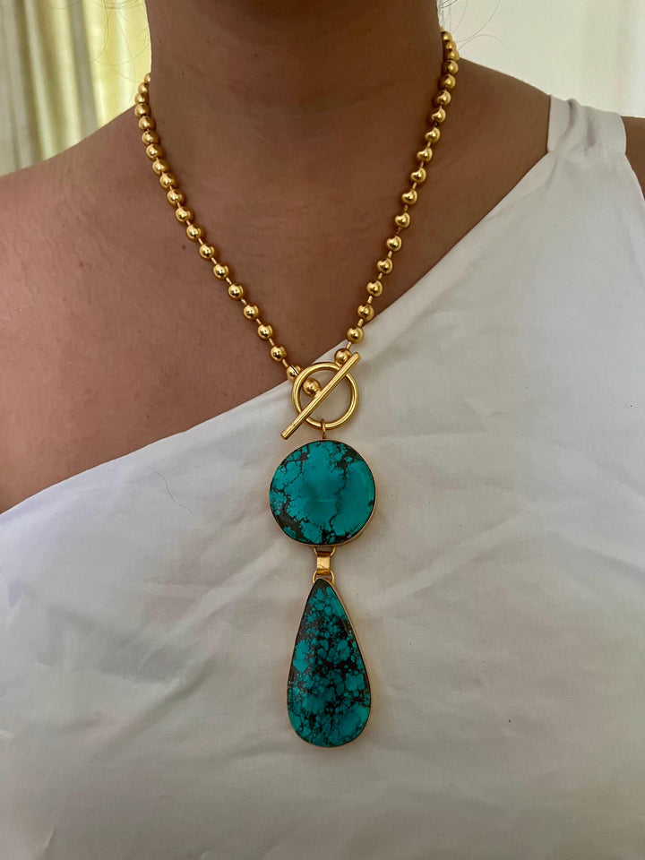 Statement Turquoise Necklace - SHIVKA