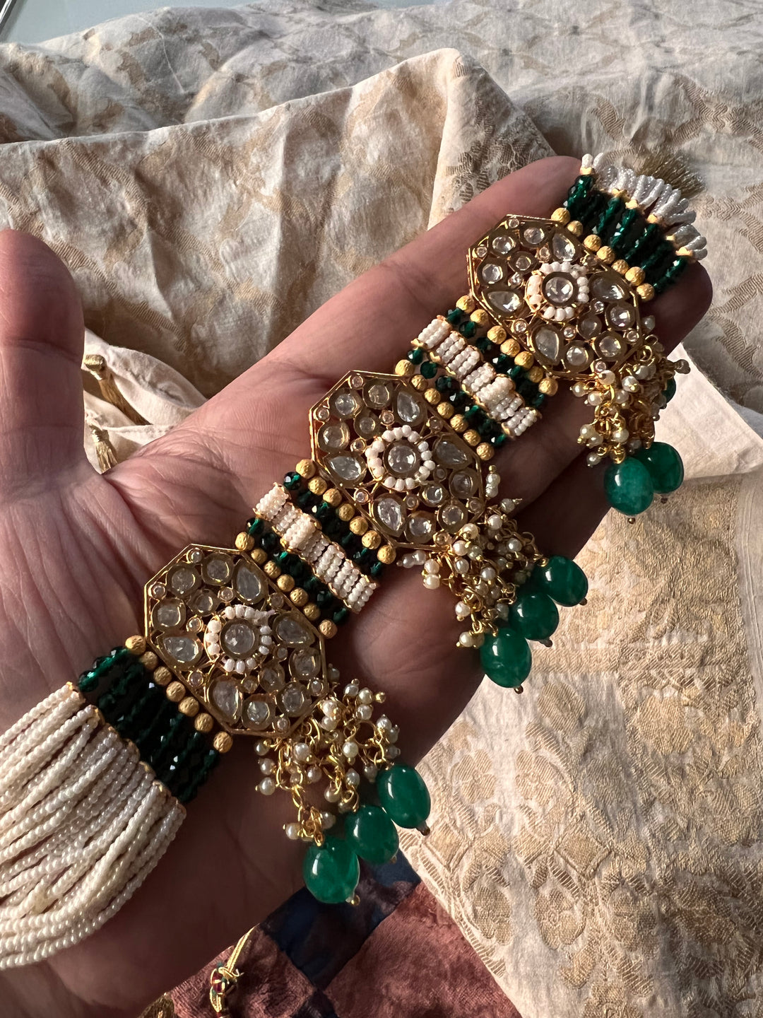 Bridal Kundan Choker Necklace with Studs