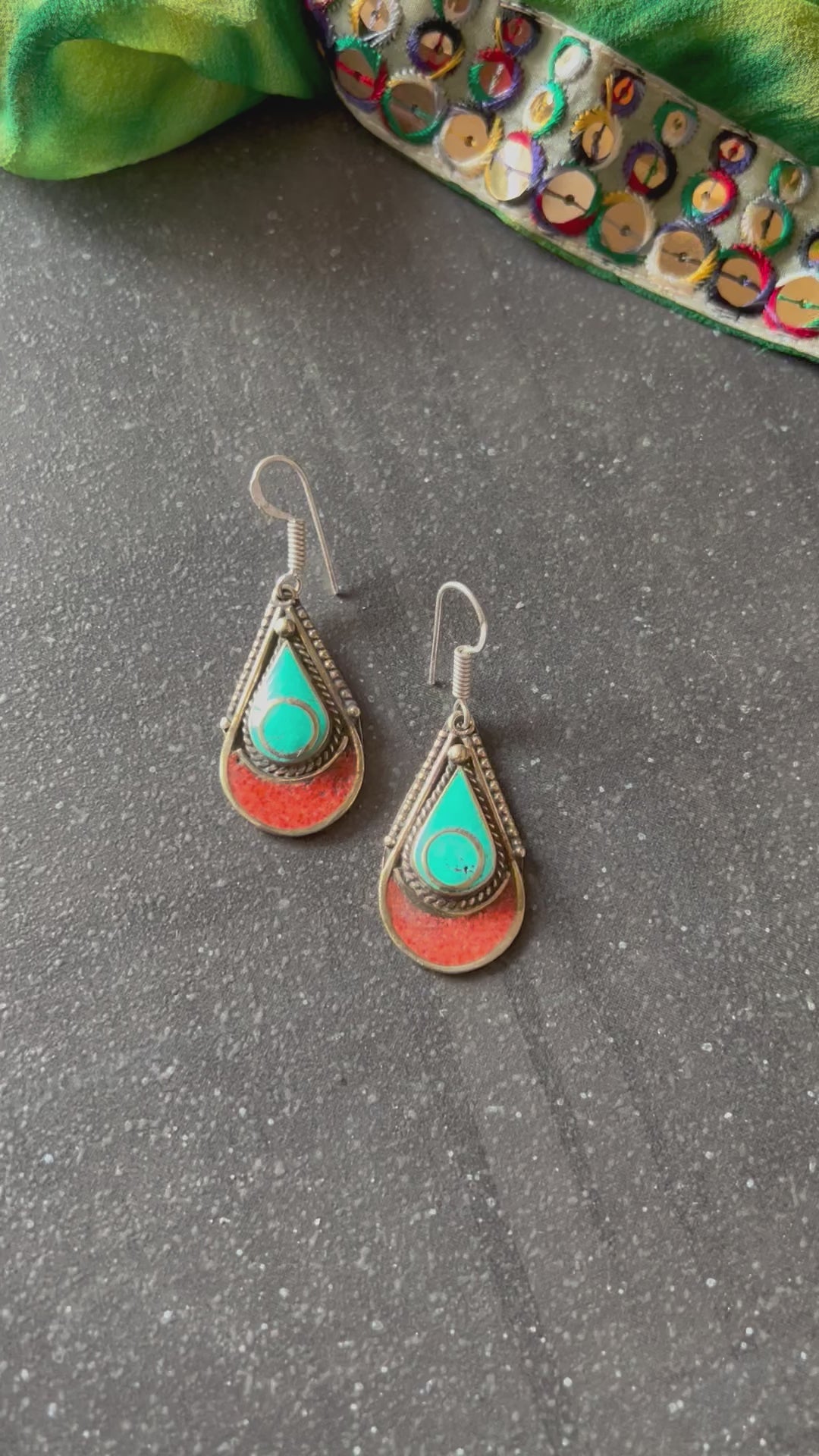 Antique Stones Danglers