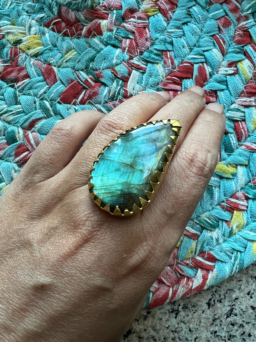 Natural Labradorite Ring