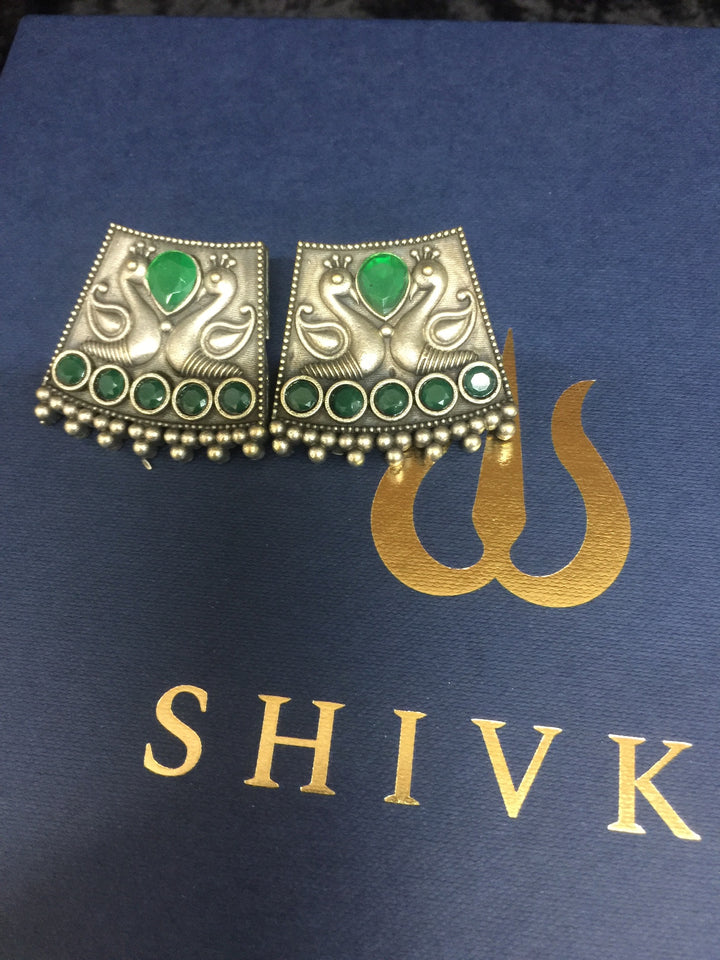 Antique Twin Peacock Earrings