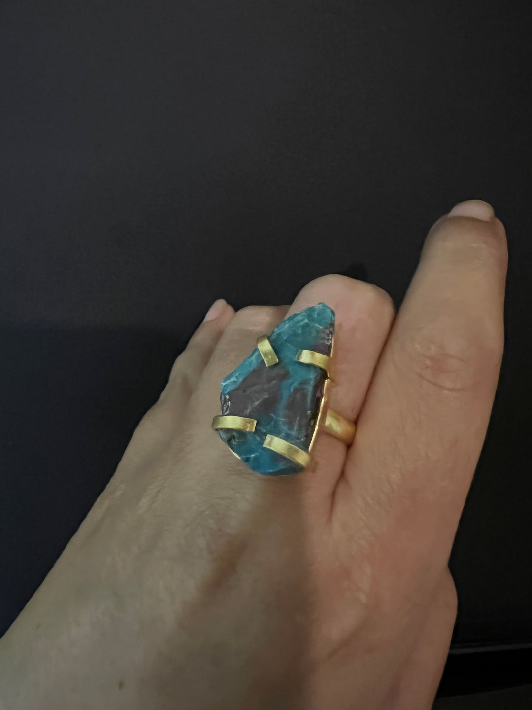 Statement Natural Gemstone Ring