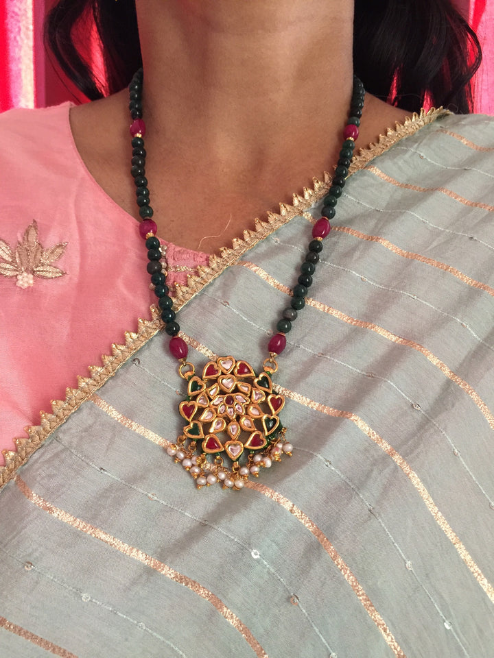 Vintage Kundan Necklace with Statement Earrings