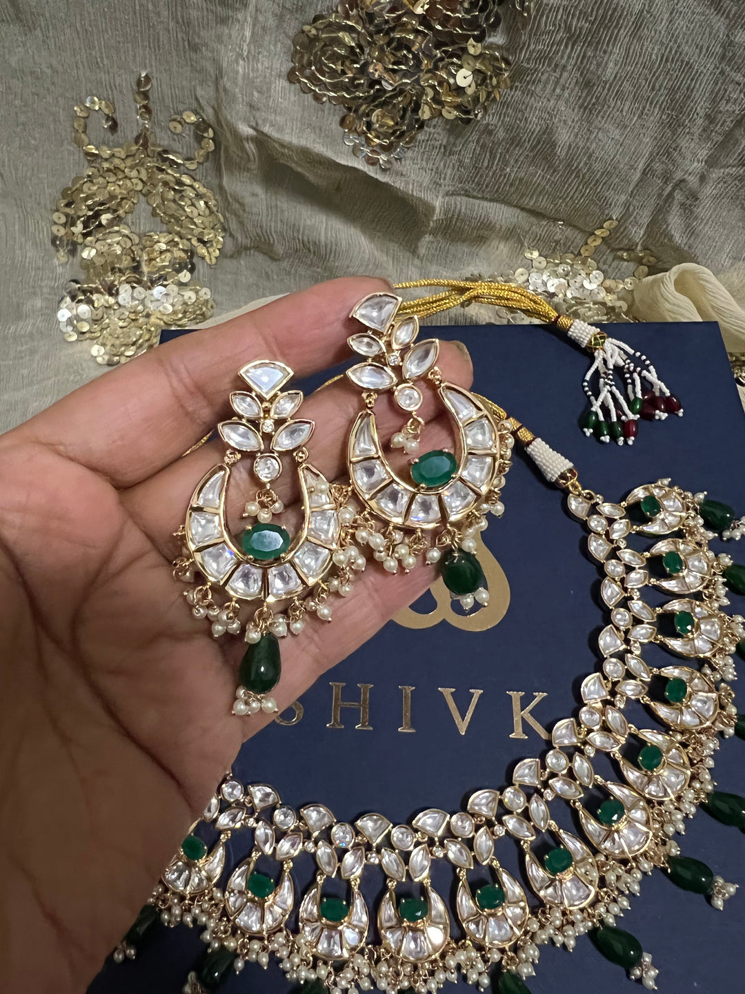 Royal Bridal Choker with Earrings