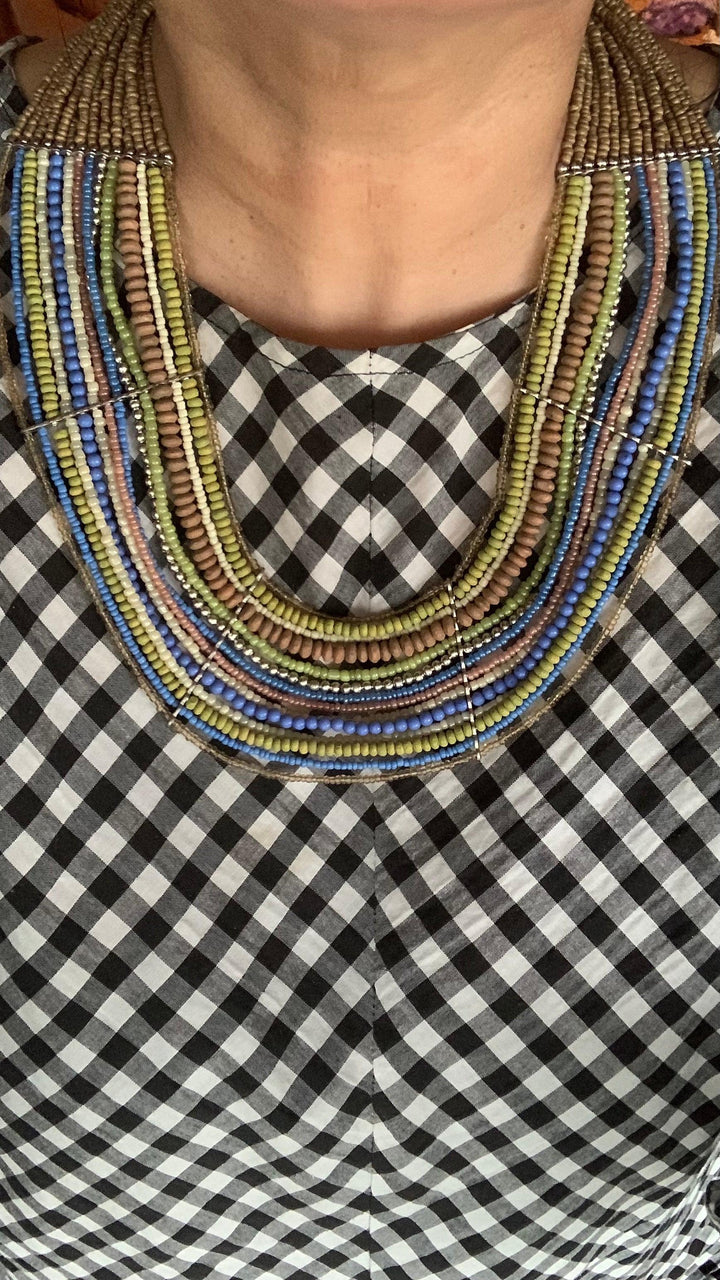 Statement Beaded Necklace - SHIVKA