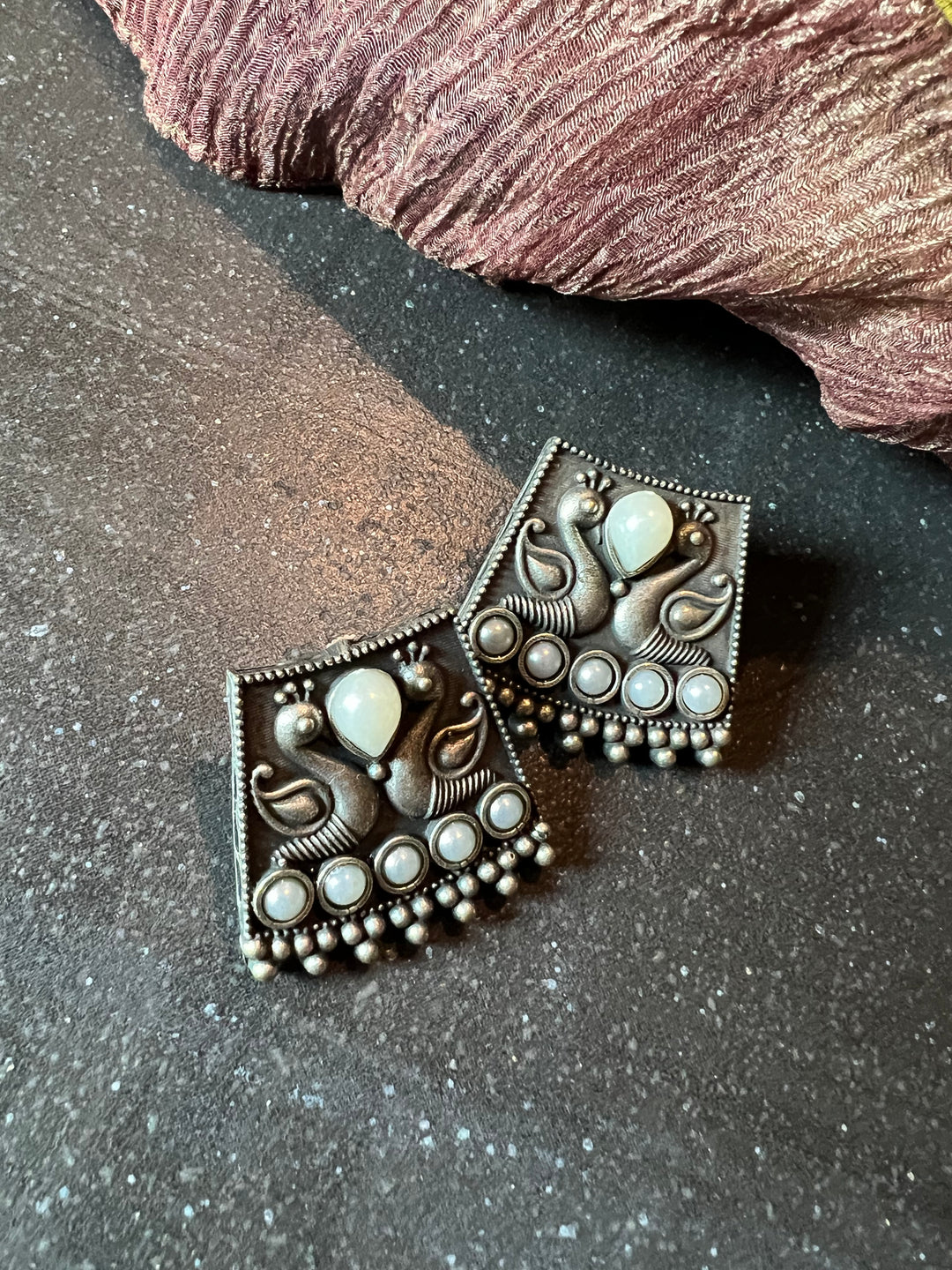 Antique Twin Peacock Earrings