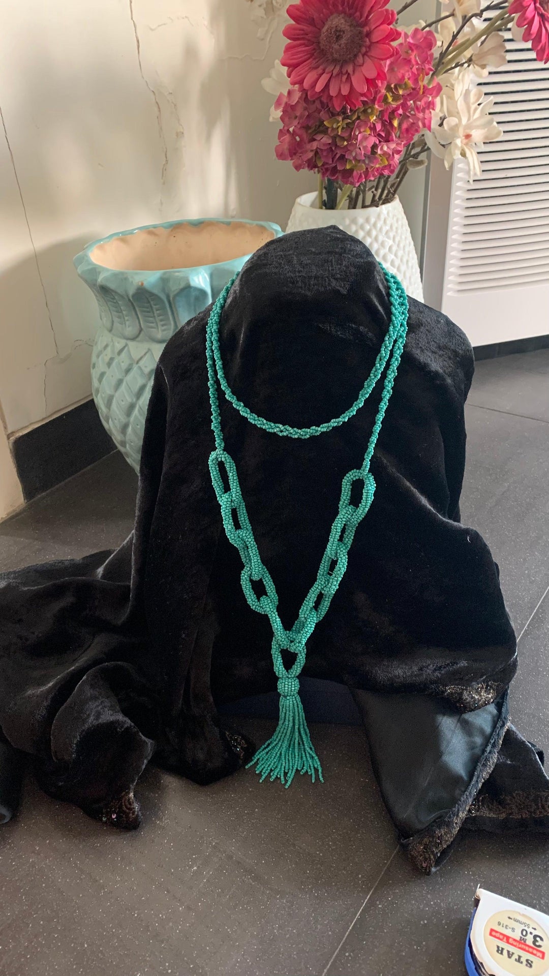 Statement Double Layered Beaded Necklace - SHIVKA