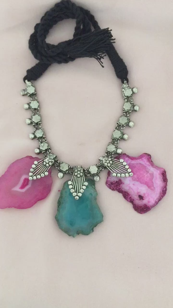 Trendy Raw Stones Necklace