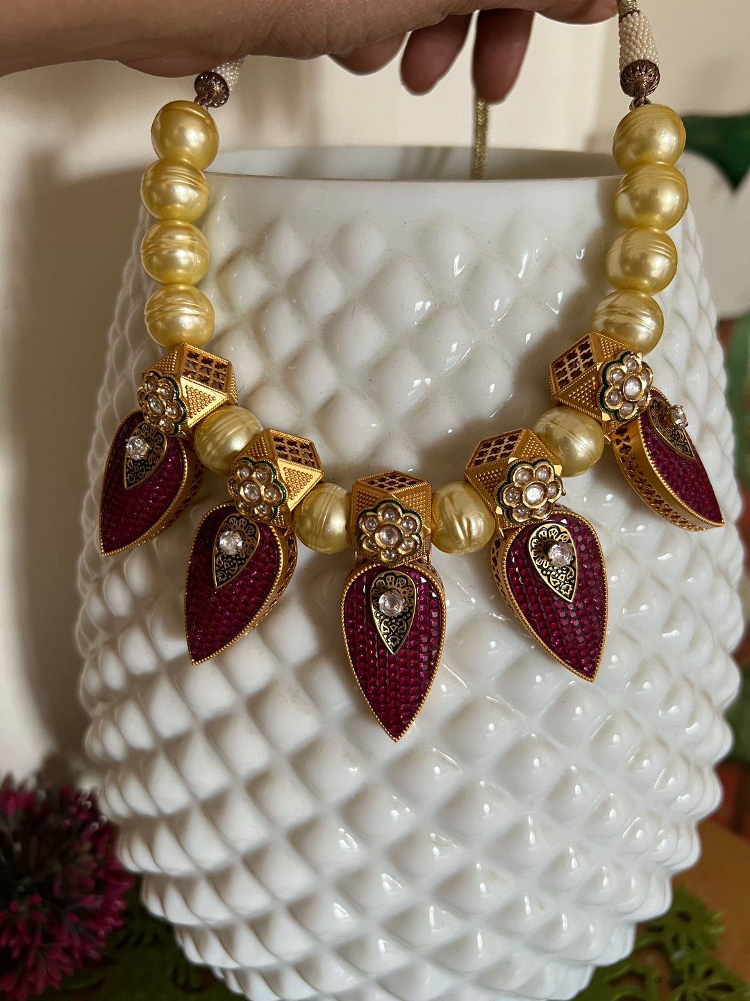 SHIVKA One of a Kind Designer Necklace with Earrings