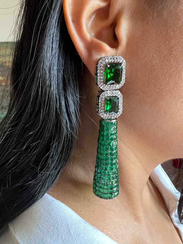 SHIVKA Victorian Emerald Earrings