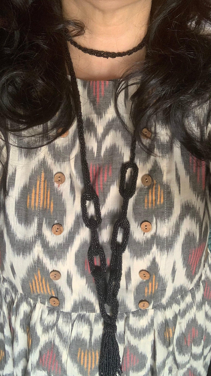 Statement Double Layered Beaded Necklace - SHIVKA