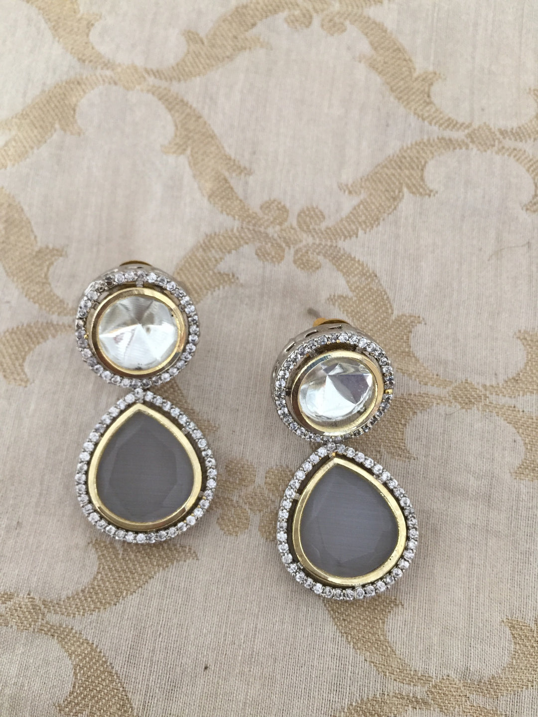 Victorian Kundan Necklace with Earrings