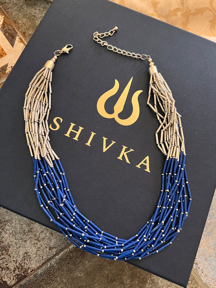 Beaded Necklace with Studs