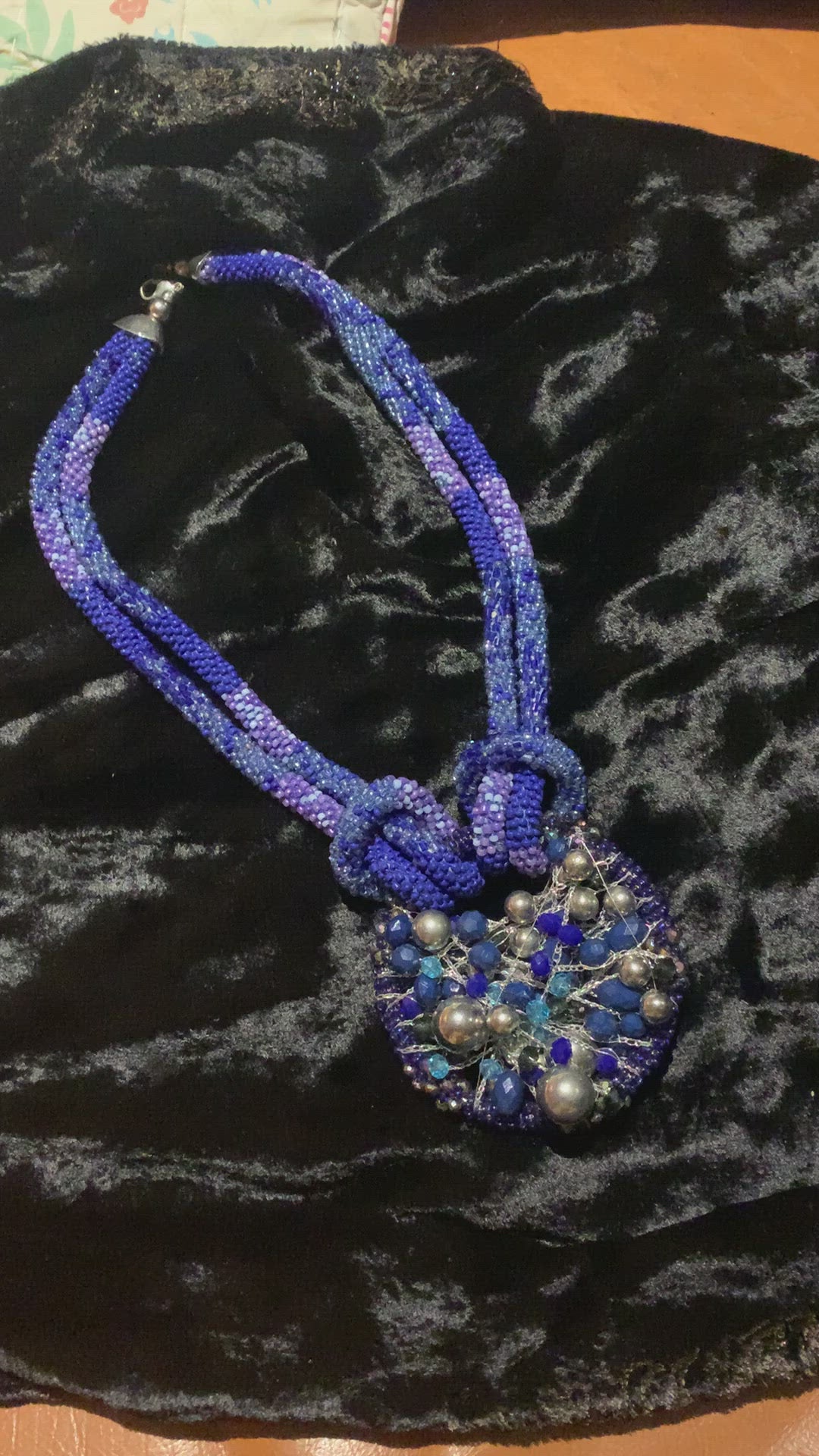 Gorgeous Blue Beaded Necklace