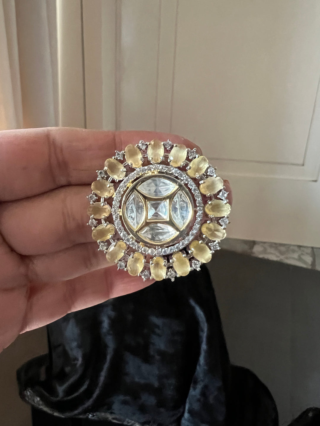 Victorian Kundan Choker Necklace with Earrings