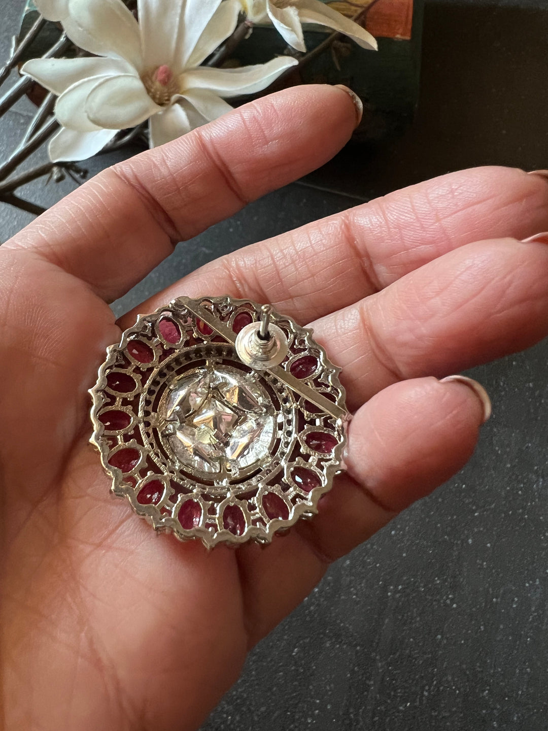 Victorian Kundan Choker Necklace with Earrings